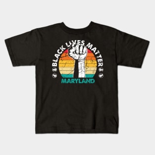 Maryland black lives matter political protest Kids T-Shirt